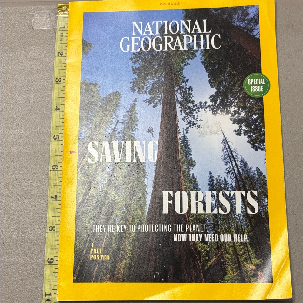 National Geographic Yellow Cover with Forest Imagery